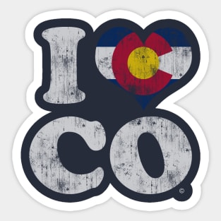 I Heart Flag Of Colorado Sticker